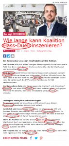 "Hass-Duell" in der Zeitung Österreich